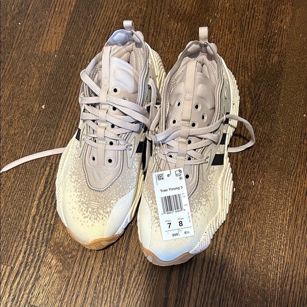 adidas Trae Young Women's Athletic Shoes in Cream and Black